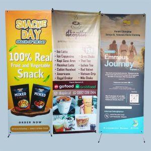 Cetak Custom Stand Banner ukuran 160 x 60 cm Satuan