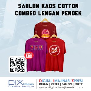 Sablon Kaos Cotton Combed Lengan Pendek